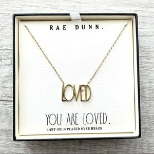 [Rae Dunn] ‘LOVED’ 14kt Gold Plated Necklace